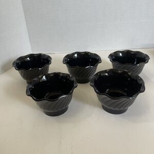 5 Wilco Black Melamine Sundae Dessert Cups #7